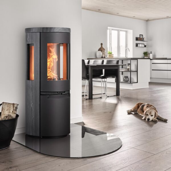 HETA Scan-Line 900 brændeovn med blackwood og sideglas