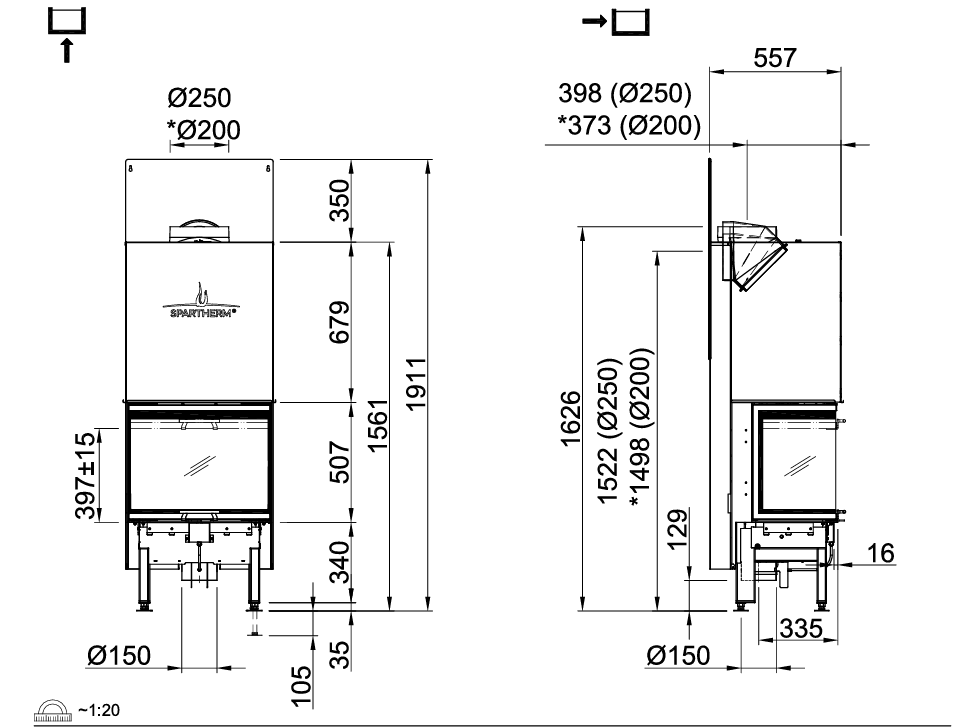 Spartherm Premium A 3RL 60h pejseindsats - Billede 7