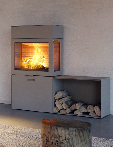 RAIS 600³ Max brændeovn med glas i 3 sider - Billede 6