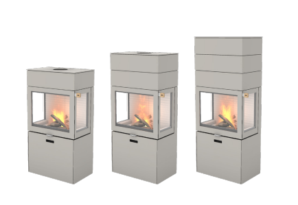 RAIS 600³ Max brændeovn med glas i 3 sider - Billede 3