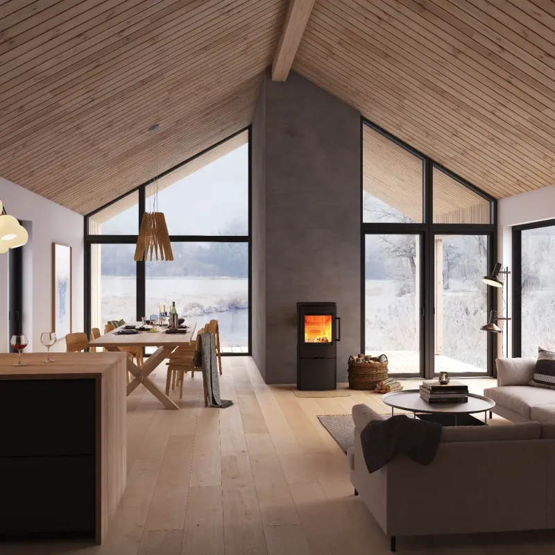 TermaTech TT44HG brændeovn med sideglas - Billede 3