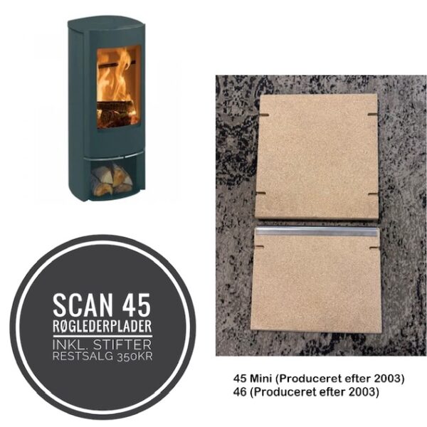 Scan 45 Røglederplader inkl. Stifter