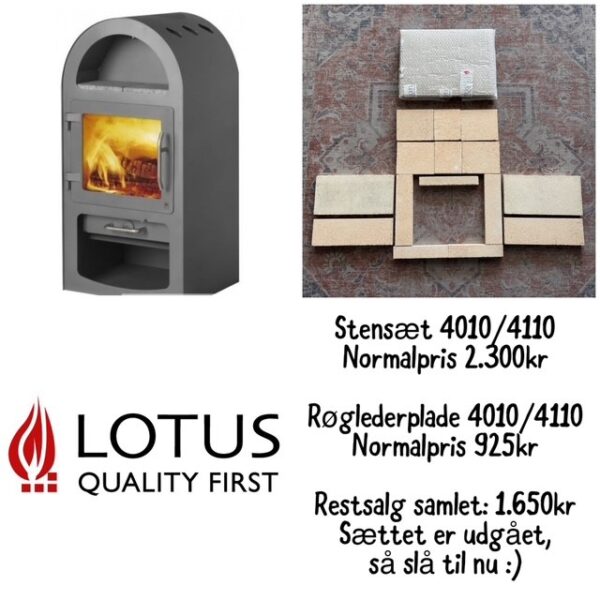 Lotus stensæt med skamol røglederplade til 4010 og 4110